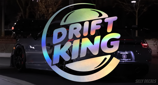 Drift King; Vinyl Decals Suitable For Cars, Windows, Walls, and More!