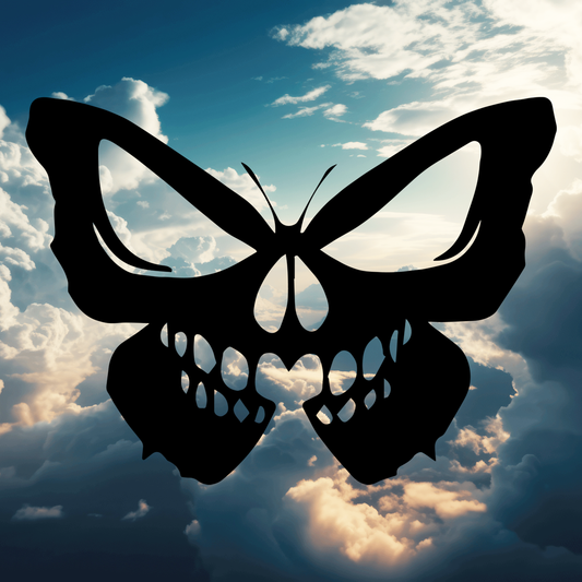 Skull Butterfly; Vinyl Decals Suitable For Cars, Windows, Walls, and More!