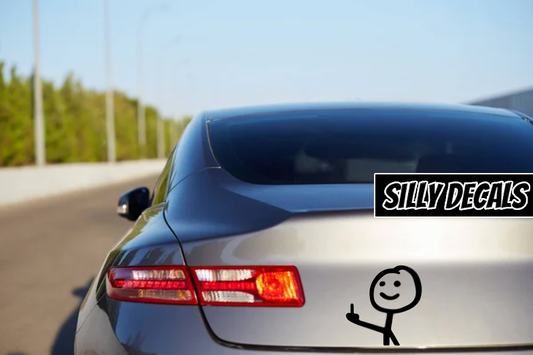 Stick Figure Middle Finger; Funny Vinyl Decals Suitable For Cars, Windows, Walls, and More!