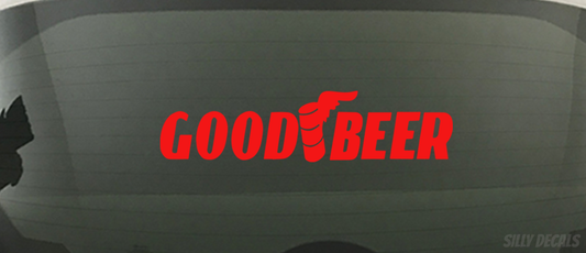 Goodbeer; Funny Vinyl Decals Suitable For Cars, Windows, Walls, and More!