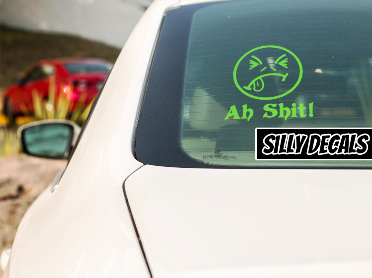 Ah Shit; Funny Vinyl Decals Suitable For Cars, Windows, Walls, and More!
