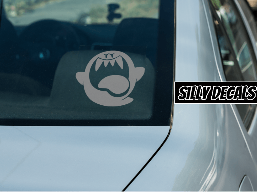 Super Mario Inspired Big Boo; Nintendo Inspired Vinyl Decals Suitable For Cars, Windows, Walls, and More!