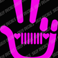 Bumper Hearts Peace Sign; Vinyl Decals Suitable For Cars, Windows, Walls, and More!