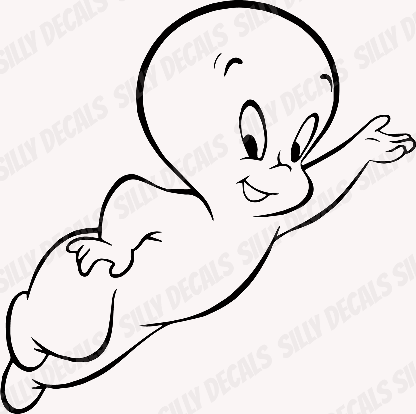 Happy Ghost; Spooky Halloween Vinyl Decals Suitable For Cars, Windows, Walls, and More!