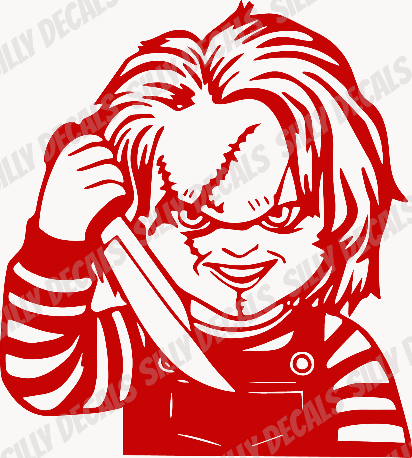 Halloween Character Holding Knife; Halloween Horror Vinyl Decals Suitable For Cars, Windows, Walls, and More!