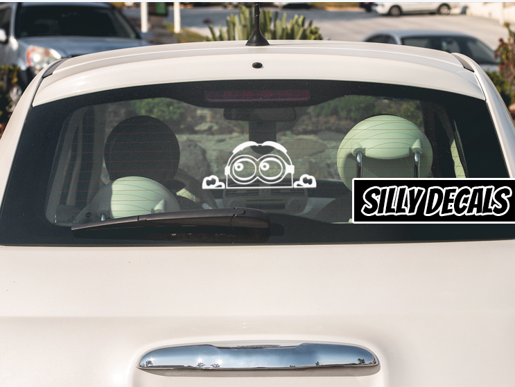 Peeping Minion; Funny Vinyl Decals Suitable For Cars, Windows, Walls, and More!