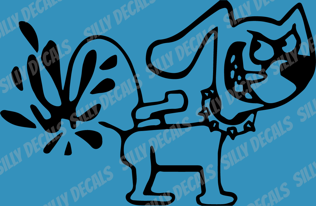 Dog Peeing; Funny Adult Animal Vinyl Decals Suitable For Cars, Windows, Walls, and More!