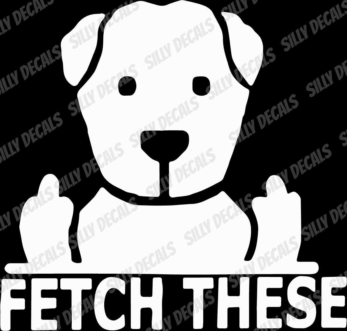 Fetch These; Funny Dog Vinyl Decals Suitable For Cars, Windows, Walls, and More!
