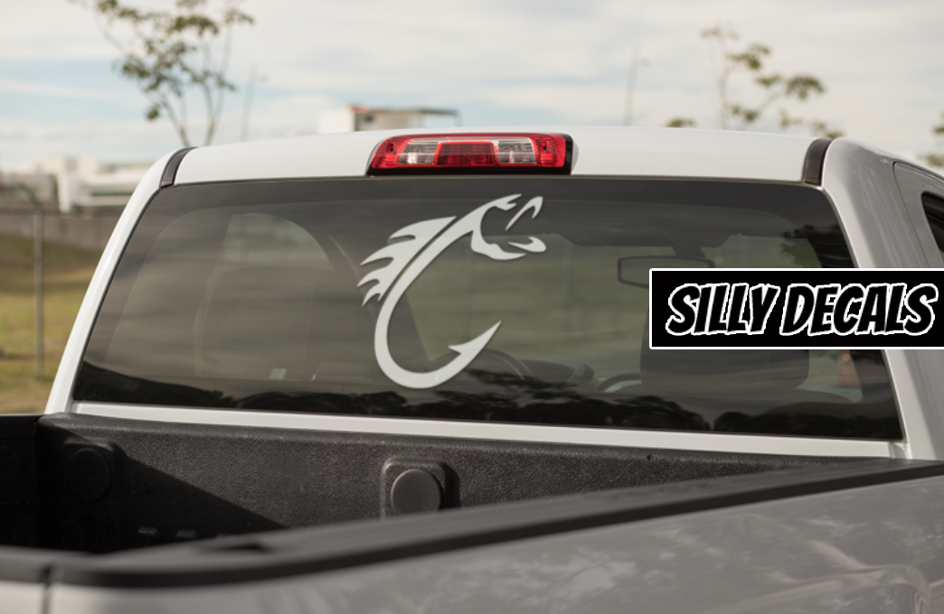 Fish Hook; Fishing Vinyl Decals Suitable For Cars, Windows, Walls, and More!