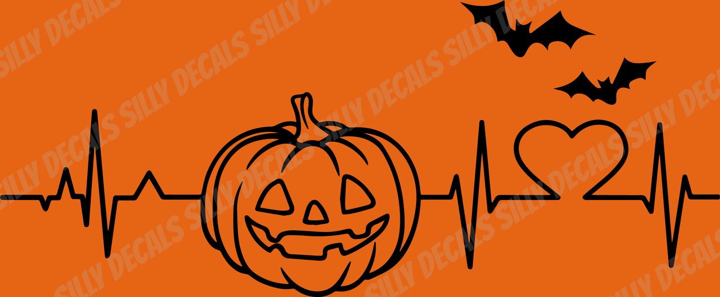 Halloween Heart Rate; Cute Spooky Vinyl Decals Suitable For Cars, Windows, Walls, and More!