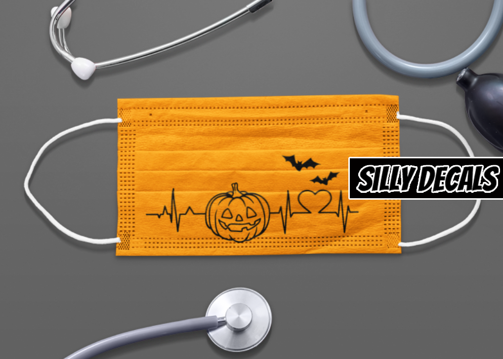 Halloween Heart Rate; Cute Spooky Vinyl Decals Suitable For Cars, Windows, Walls, and More!
