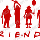 Halloween Killer Friends; Scary Halloween Horror Vinyl Decals Suitable For Cars, Windows, Walls, and More!