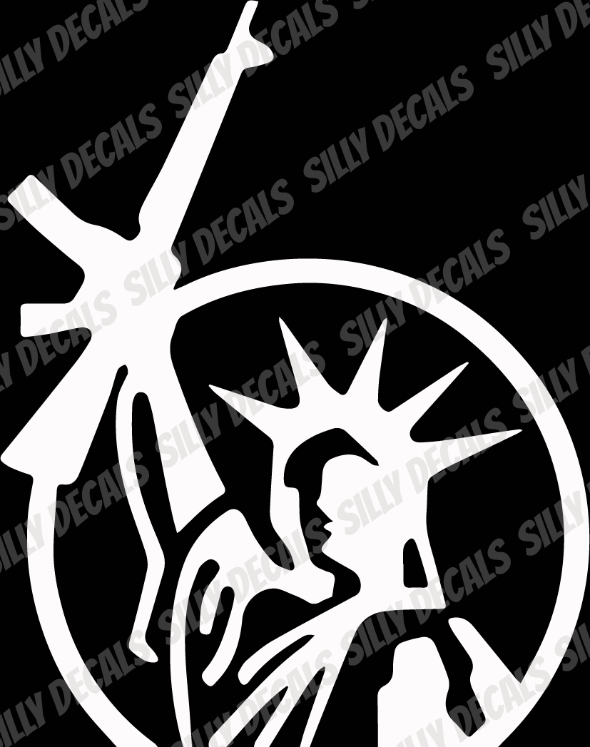 Lady Rifle; Funny Adult Vinyl Decals Suitable For Cars, Windows, Walls, and More!