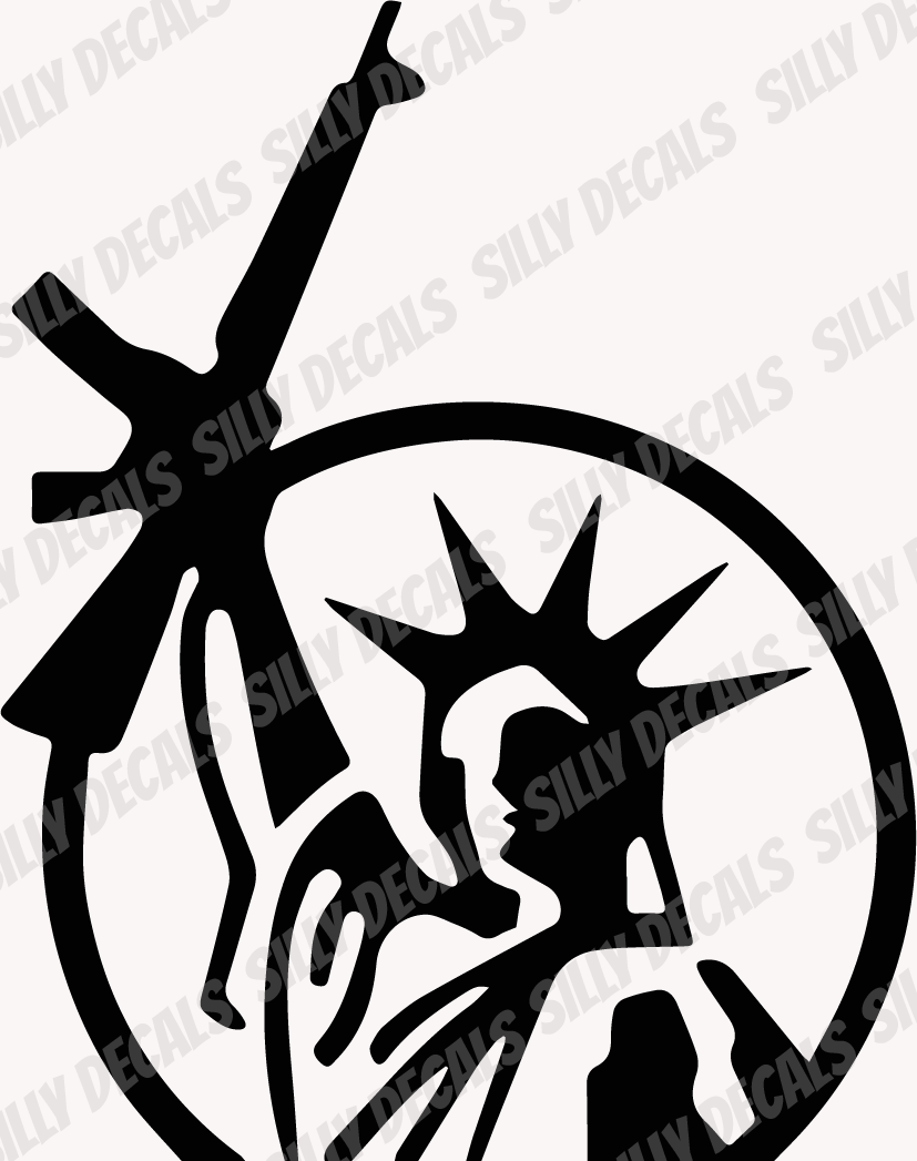 Lady Rifle; Funny Adult Vinyl Decals Suitable For Cars, Windows, Walls, and More!