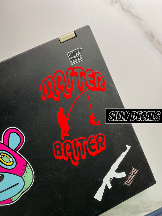 Master Baiter; Funny Fishing Vinyl Decals Suitable For Cars, Windows, Walls, and More!