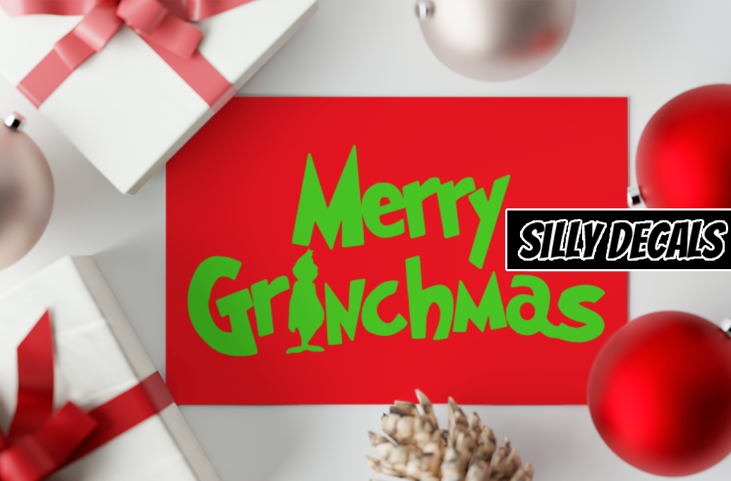 Merry Grinchmas; Funny Christmas Grinch Inspired Vinyl Decals Suitable For Cars, Windows, Walls, and More!