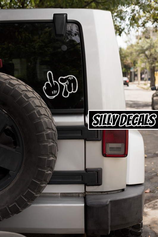 Fuck You Hands; Funny Vinyl Decals Suitable For Cars, Windows, Walls, and More!