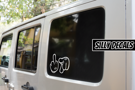 Fuck You Hands; Funny Vinyl Decals Suitable For Cars, Windows, Walls, and More!