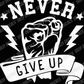 Never Give Up; Motivational Vinyl Decals Suitable For Cars, Windows, Walls, and More!