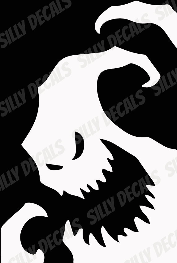 Spooky Ghost; Scary Halloween Horror Character Vinyl Decals Suitable For Cars, Windows, Walls, and More!