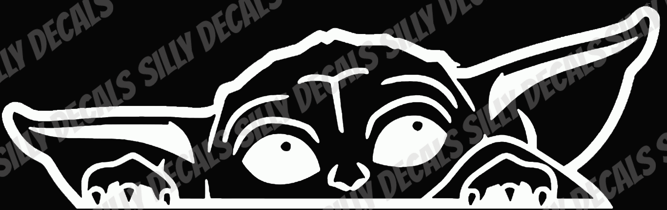 Peeking Yoda; StarWars Inspired Vinyl Decals Suitable For Cars, Windows, Walls, and More!