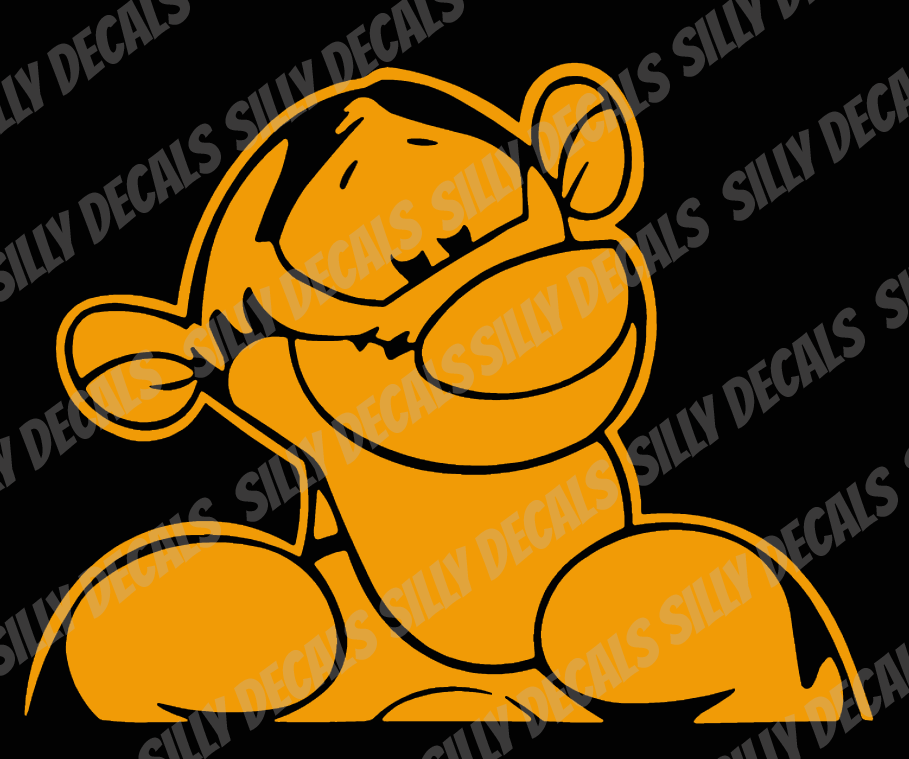 Peeking Tiger; Cartoon Character Vinyl Decals Suitable For Cars, Windows, Walls, and More!