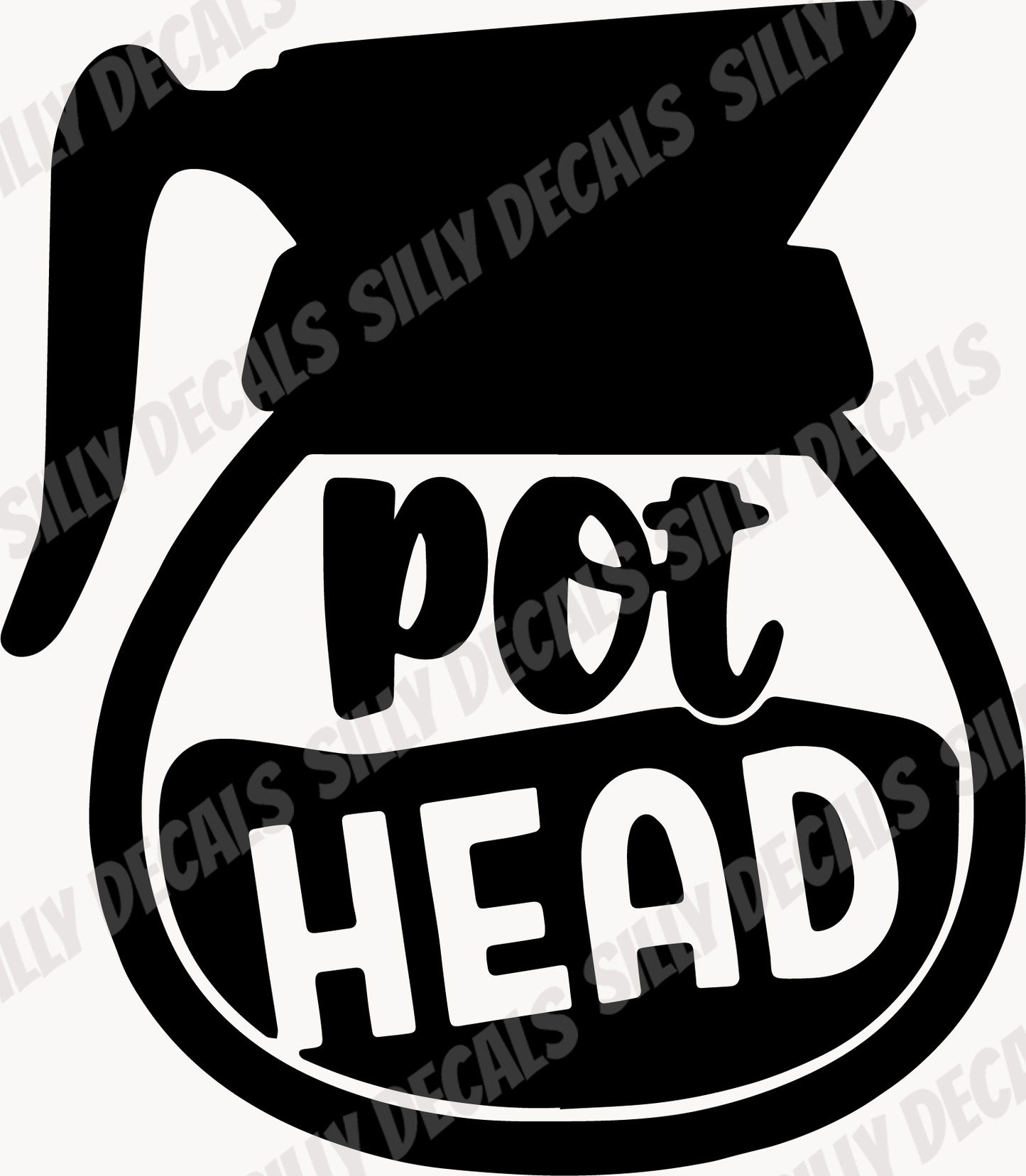 Pothead; Funny Pun Vinyl Decals Suitable For Cars, Windows, Walls, and More!