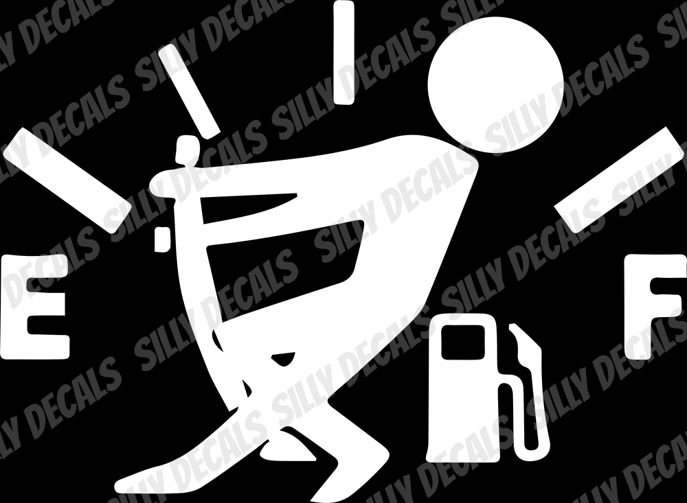 Pulling Back From Empty; Funny Vinyl Decals Suitable For Cars, Windows, Walls, and More!