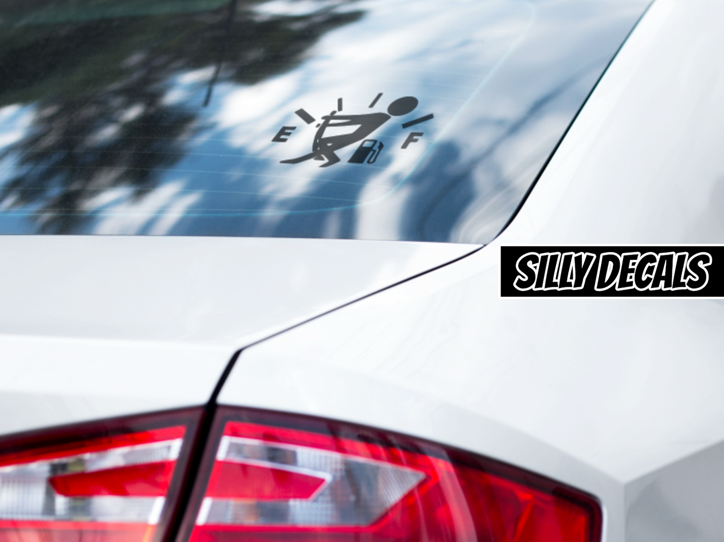 Pulling Back From Empty; Funny Vinyl Decals Suitable For Cars, Windows, Walls, and More!