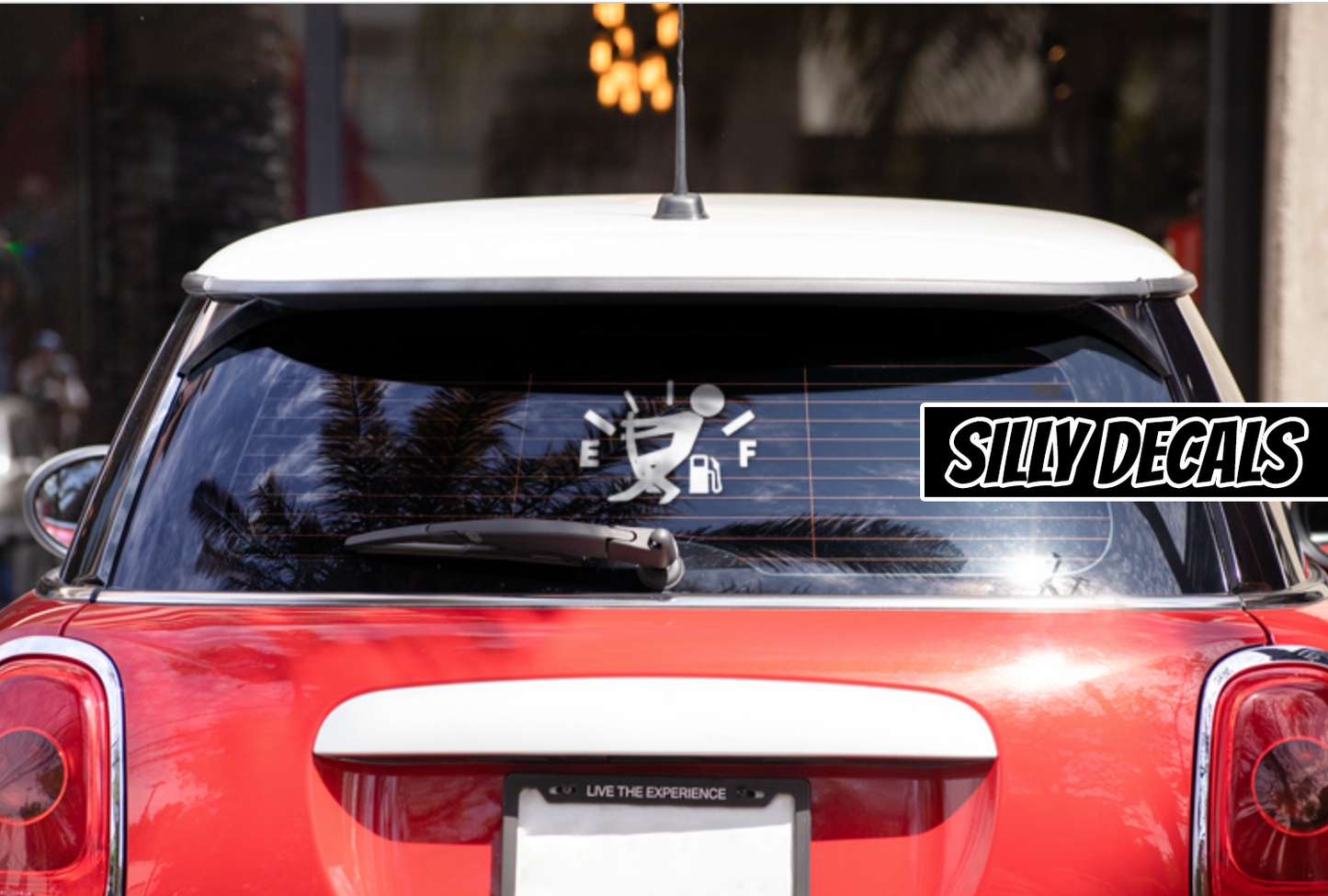 Pulling Back From Empty; Funny Vinyl Decals Suitable For Cars, Windows, Walls, and More!