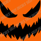 Scary Face Pumpkin; Spooky Halloween Vinyl Decals Suitable For Cars, Windows, Walls, and More!
