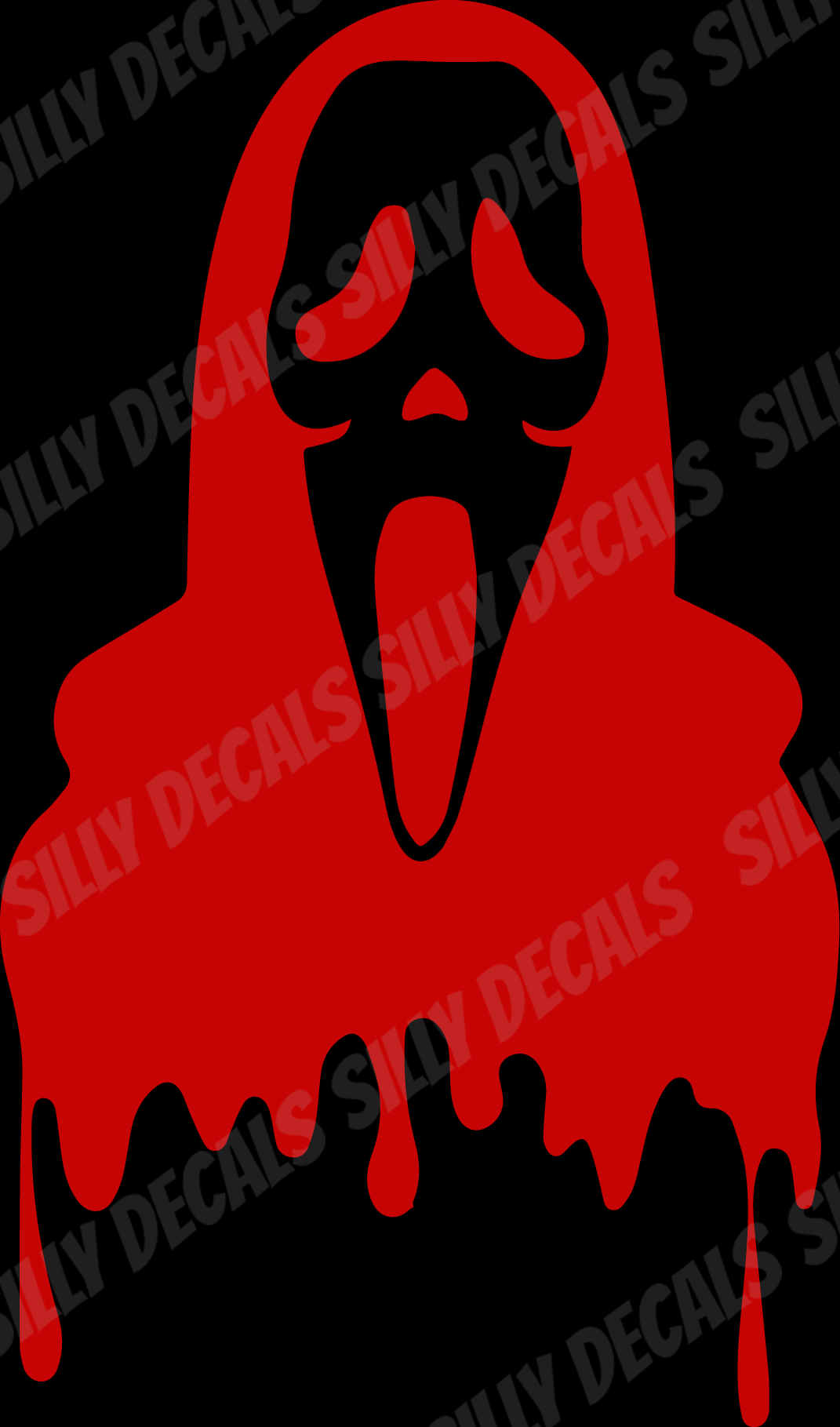 Screaming Face Dripping; Scary Halloween Horror Character Vinyl Decals Suitable For Cars, Windows, Walls, and More!