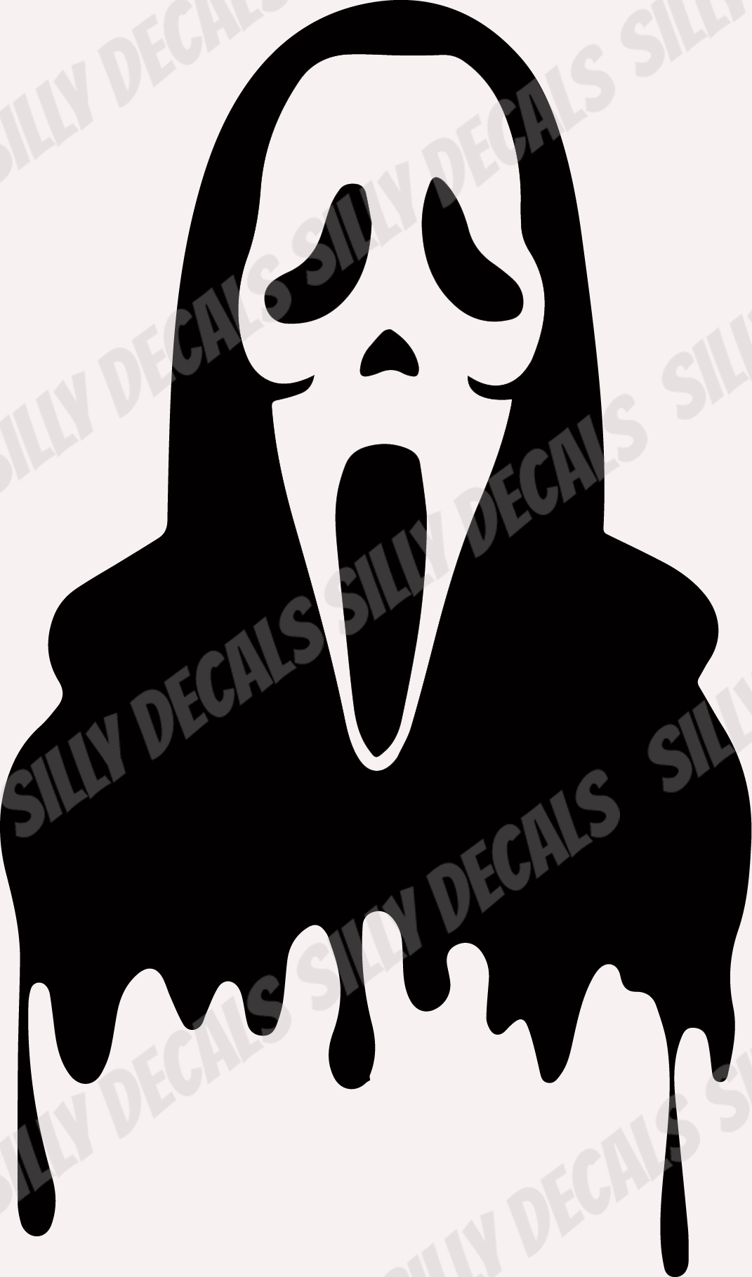 Screaming Face Dripping; Scary Halloween Horror Character Vinyl Decals Suitable For Cars, Windows, Walls, and More!