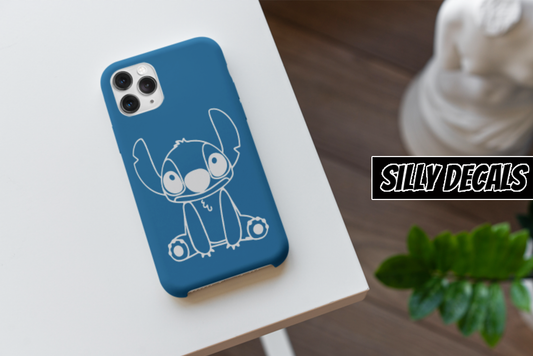 Stitch Decal; Cartoon Character Inspired Vinyl Decals Suitable For Cars, Windows, Walls, and More!