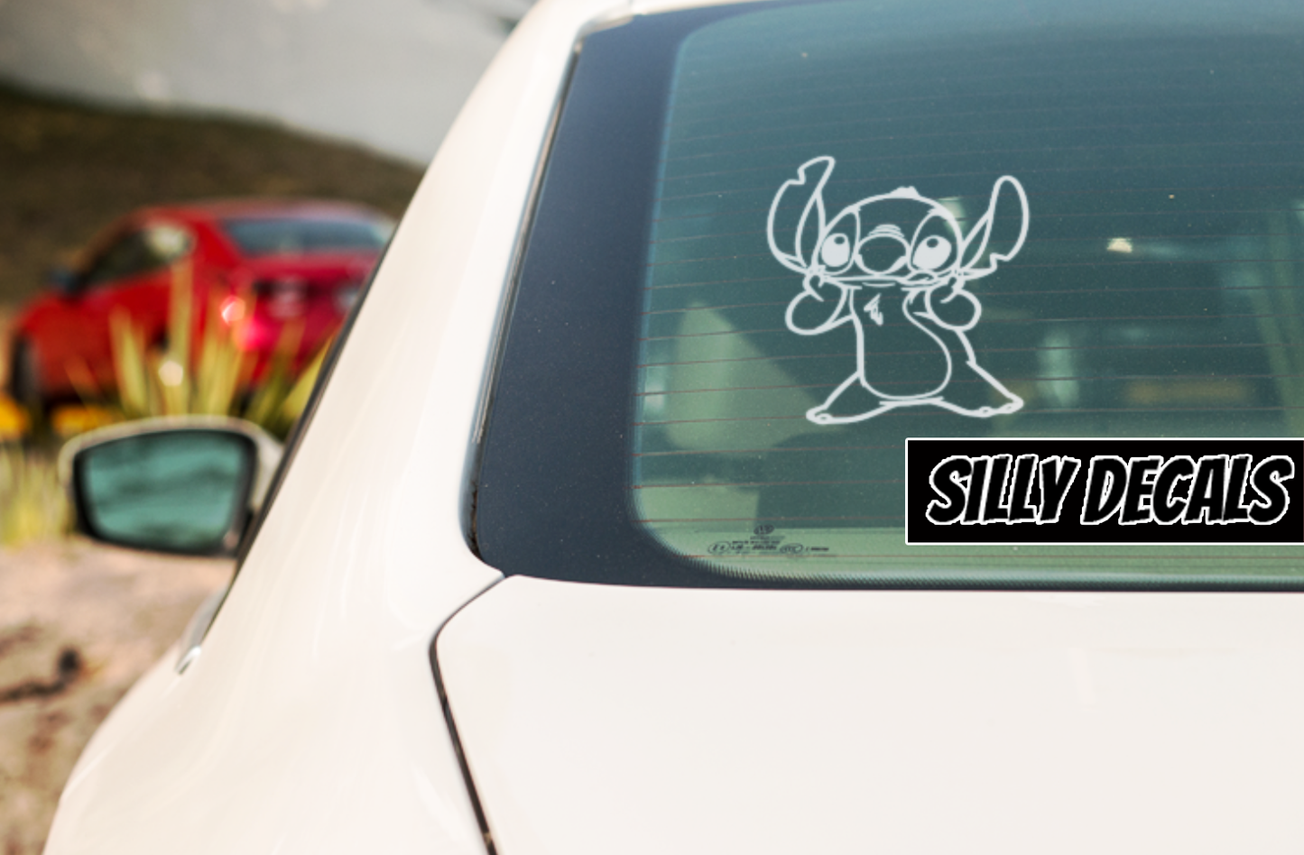 Stitch Tongue Out; Cartoon Character Inspired Vinyl Decals Suitable For Cars, Windows, Walls, and More!