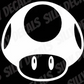 Super Mario Mushroom; Nintendo Inspired Character Vinyl Decals Suitable For Cars, Windows, Walls, and More!