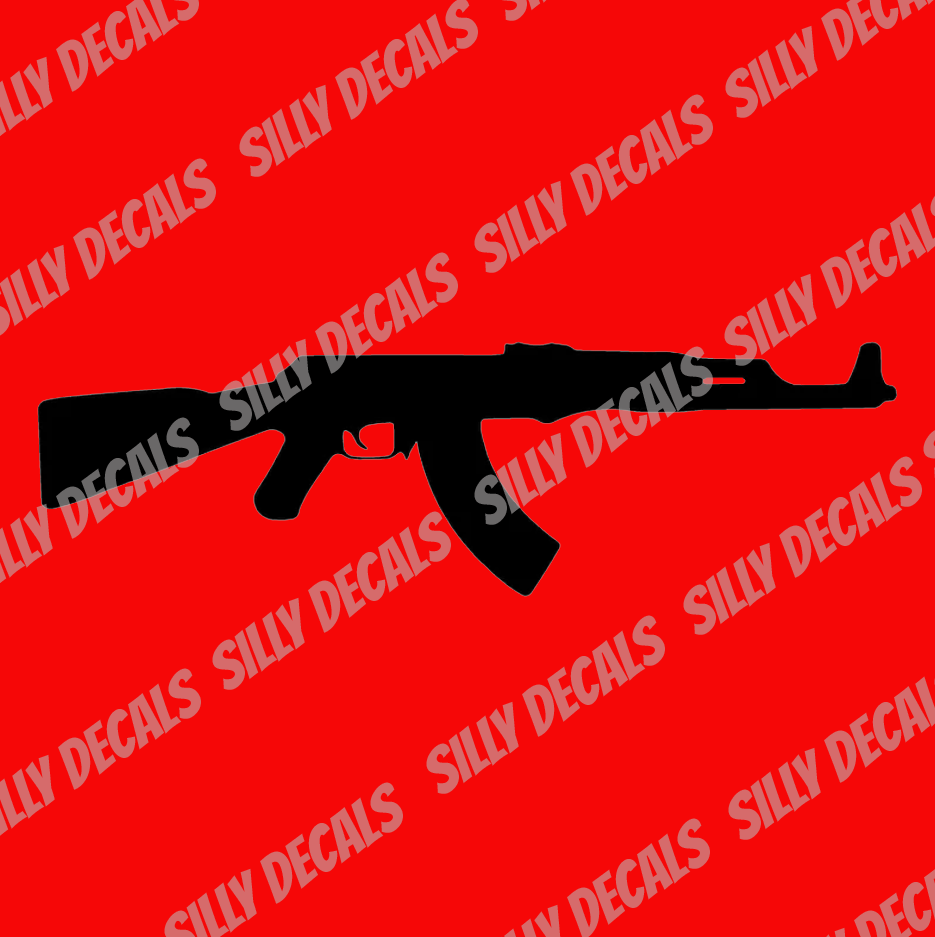 AK-47; Vinyl Decals Suitable For Cars, Windows, Walls, and More!