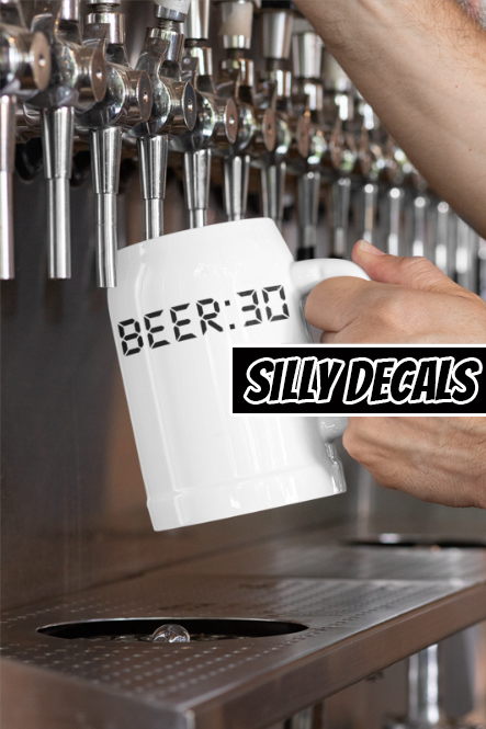 Beer:30; Funny Vinyl Decals Suitable For Cars, Windows, Walls, and More!