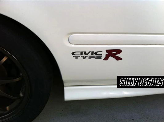 JDM Civic Type R Inspired; Honda Civic Accord Vinyl Decals Suitable For Cars, Windows, Walls, and More!