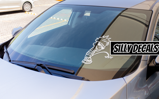 Cool Kid Peeing; Funny Vinyl Decals Suitable For Cars, Windows, Walls, and More!