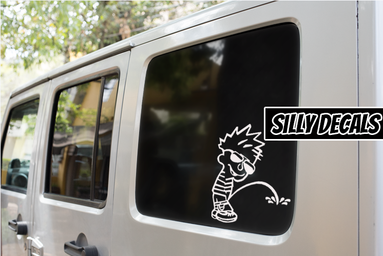 Cool Kid Peeing; Funny Vinyl Decals Suitable For Cars, Windows, Walls, and More!