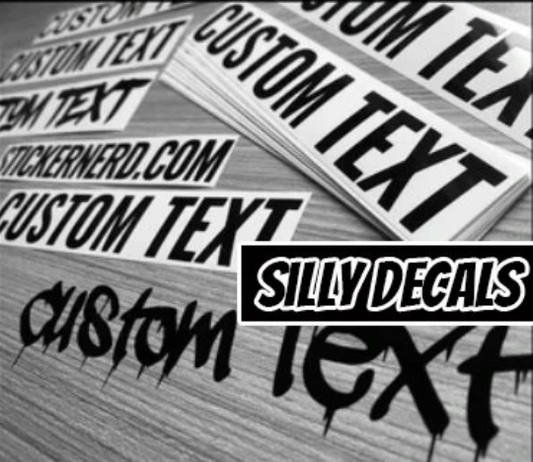 Custom Silly Messages/Custom Quote Vinyl; Choose Your Font, Color, Size - Send Your Friends A Custom Text