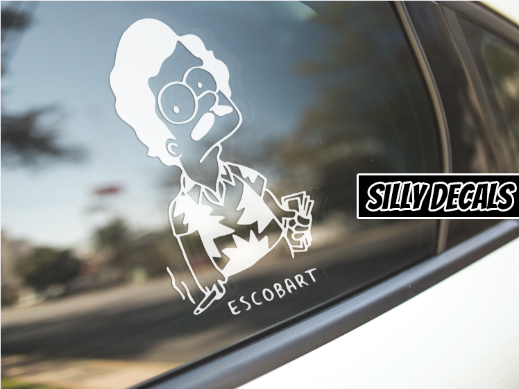 Escobart; Simpsons Inspired Character Vinyl Decals Suitable For Cars, Windows, Walls, and More!