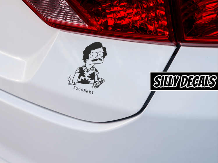 Escobart; Simpsons Inspired Character Vinyl Decals Suitable For Cars, Windows, Walls, and More!