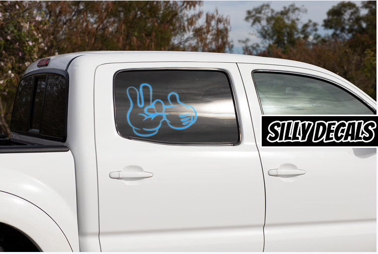 Finger In The Hole; Funny Vinyl Decals Suitable For Cars, Windows, Walls, and More!