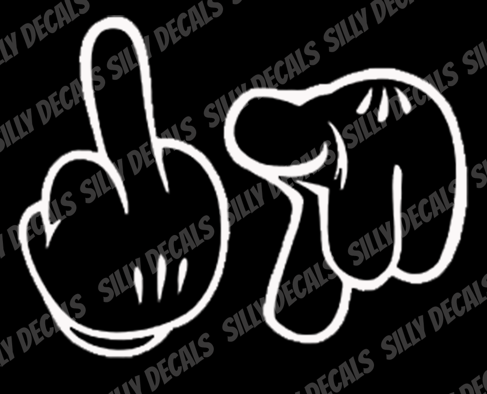 Fuck You Hands; Funny Vinyl Decals Suitable For Cars, Windows, Walls, and More!