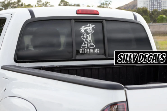 Get Off My Ass; Funny Character Vinyl Decals Suitable For Cars, Windows, Walls, and More!