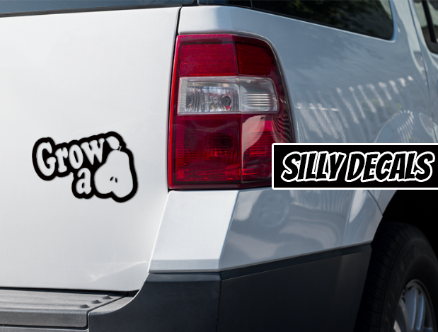 Grow a Pear; Funny Adult Vinyl Decals Suitable For Cars, Windows, Walls, and More!