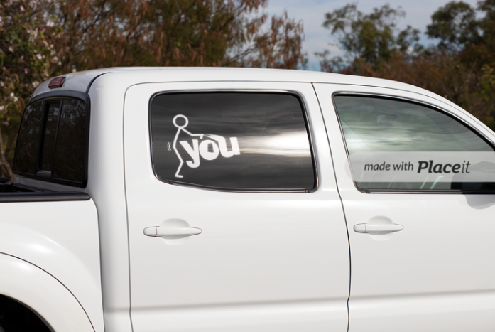 Fuck You Hair Pull; Funny Vinyl Decals Suitable For Cars, Windows, Walls, and More!