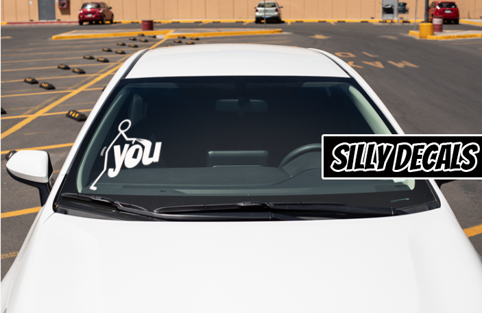 Fuck You Hair Pull; Funny Vinyl Decals Suitable For Cars, Windows, Walls, and More!